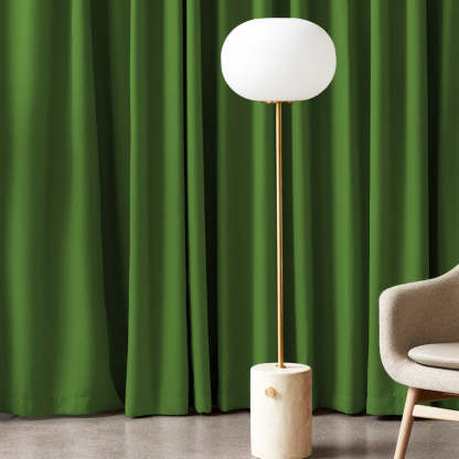 Jacquard Room Darkening Curtains in Fern Green Set Of 2 - (P30)