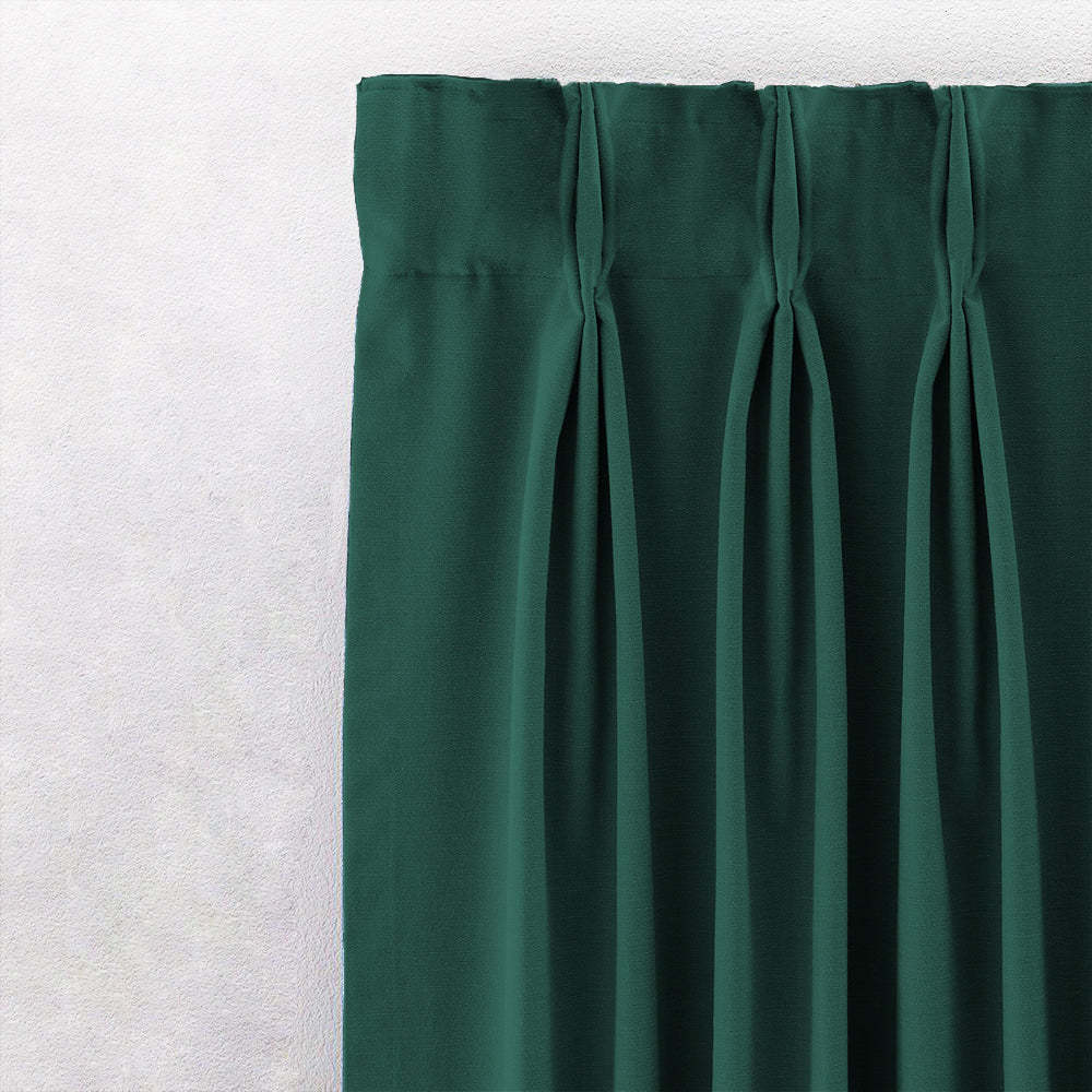 Jacquard Room Darkening Curtains in Brunswick Green Set Of 2 - (P300)