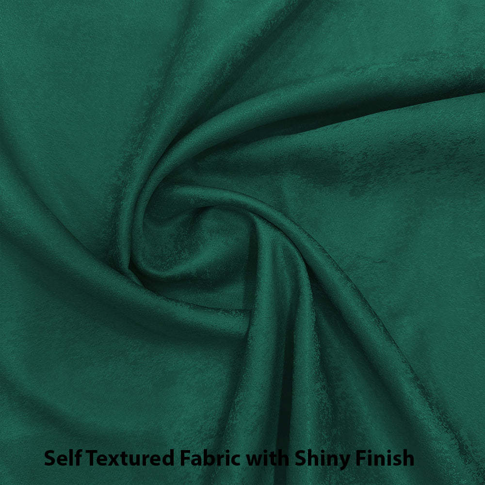 Jacquard Room Darkening Curtains in Brunswick Green Set Of 2 - (P300)