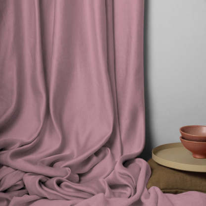 Jacquard Room Darkening Curtains in Brown Pink Set Of 2 - (P302)