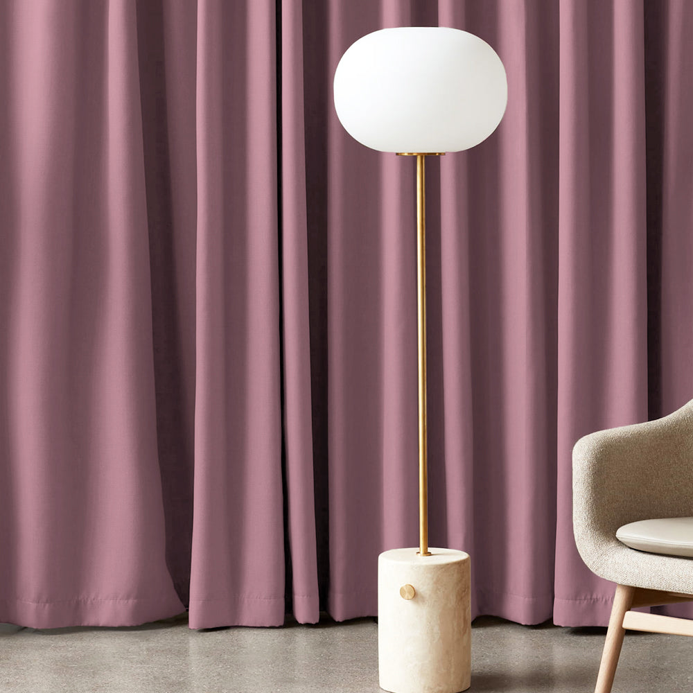 Jacquard Room Darkening Curtains in Brown Pink Set Of 2 - (P302)