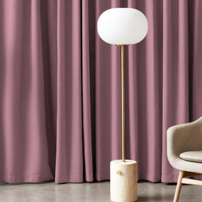 Jacquard Room Darkening Curtains in Brown Pink Set Of 2 - (P302)