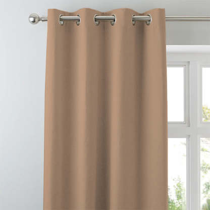 Jacquard Room Darkening Curtains in Antique Brass Beige Set Of 2 - (P303)