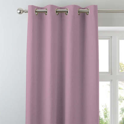 Jacquard Room Darkening Curtains in Simple Pink Set Of 2 - (P304)