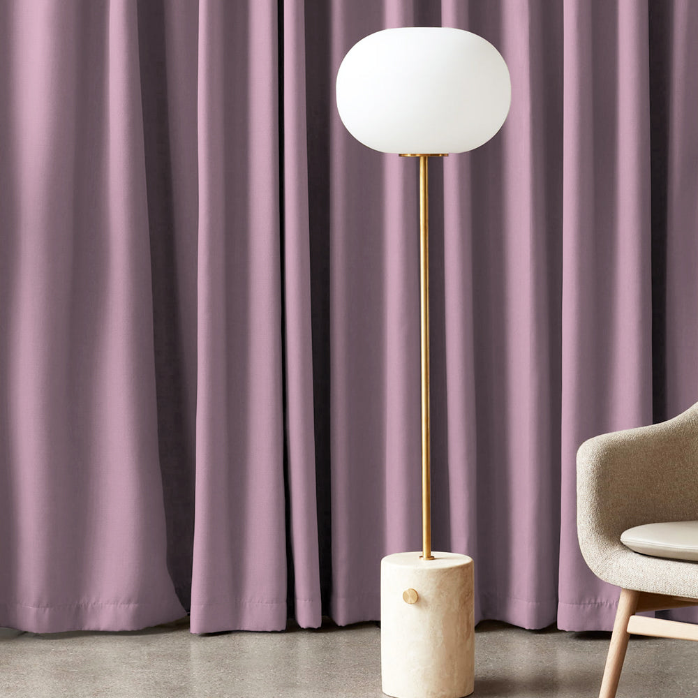 Jacquard Room Darkening Curtains in Simple Pink Set Of 2 - (P304)