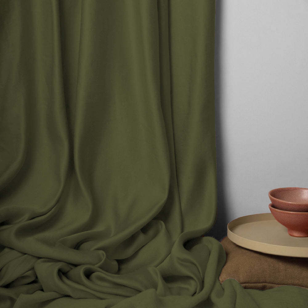 Jacquard Room Darkening Curtains in Basque Green Set Of 2 - (P306)