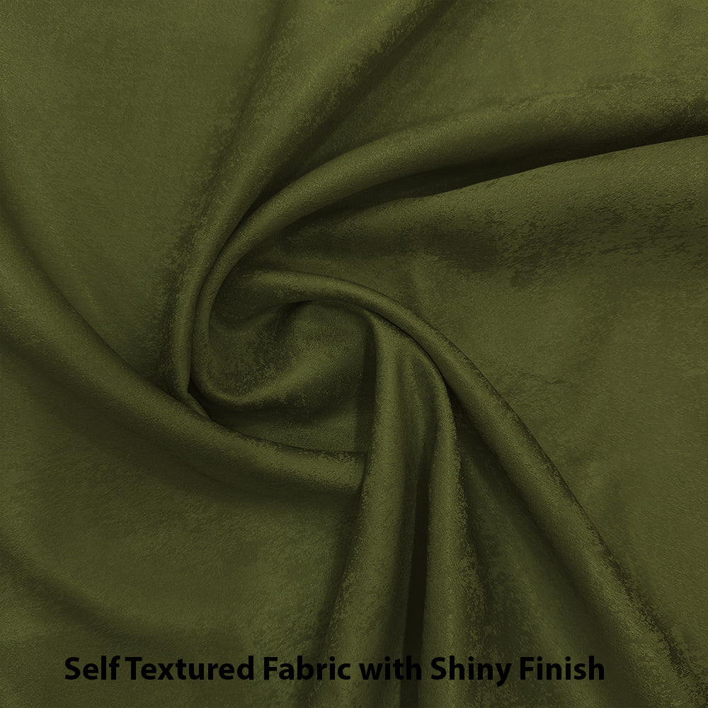 Jacquard Room Darkening Curtains in Basque Green Set Of 2 - (P306)