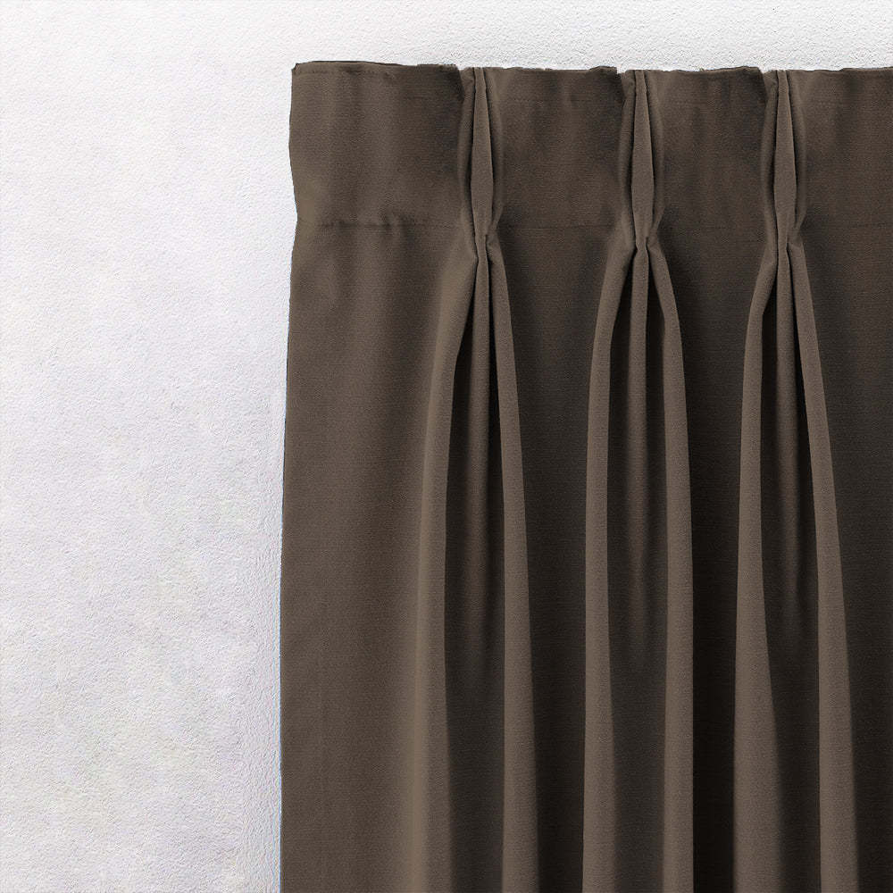 Jacquard Room Darkening Curtains in Penny Brown Set Of 2 - (P307)