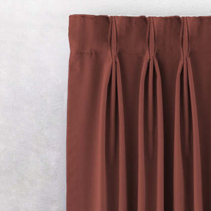 Jacquard Room Darkening Curtains in Redwood Red Set Of 2 - (P31)