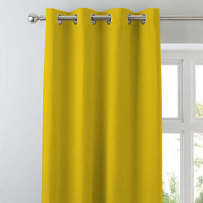 Jacquard Room Darkening Curtains in Pineapple Yellow Set Of 2 - (P310)