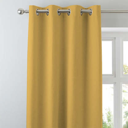 Jacquard Room Darkening Curtains in Melon Yellow Set Of 2 - (P311)