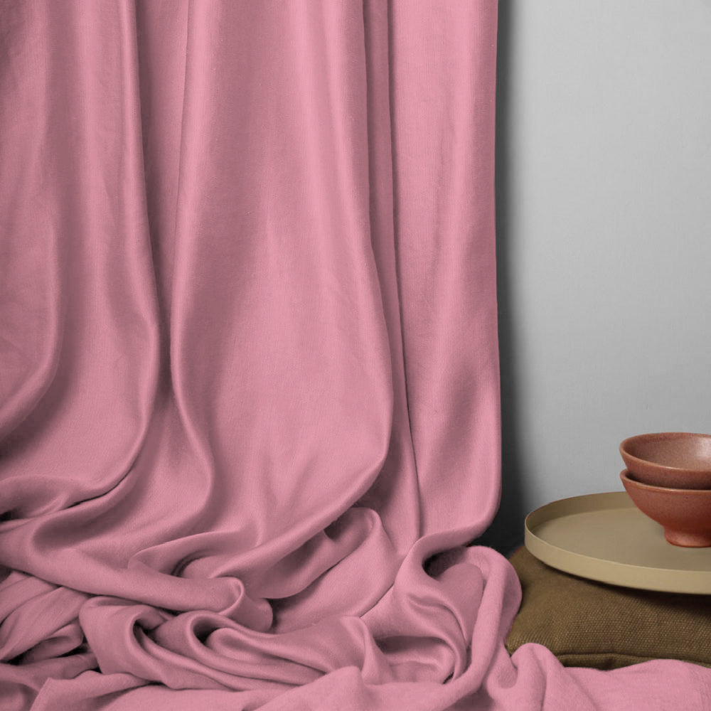 Jacquard Room Darkening Curtains in Tickle me Pink Set Of 2 - (P313)