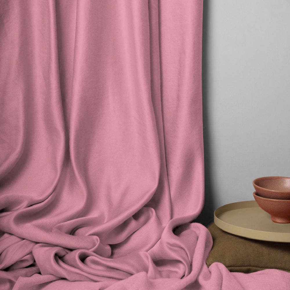 Jacquard Room Darkening Curtains in Tickle me Pink Set Of 2 - (P313)