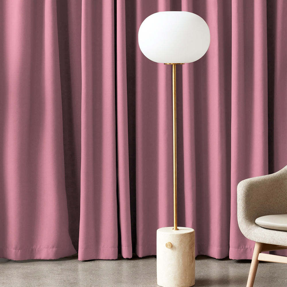 Jacquard Room Darkening Curtains in Tickle me Pink Set Of 2 - (P313)