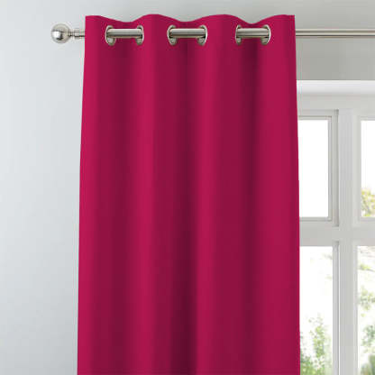Jacquard Room Darkening Curtains in Beet Red Set Of 2 - (P314)