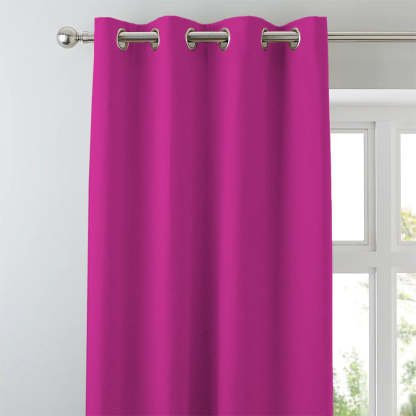 Jacquard Room Darkening Curtains in Neon Pink Set Of 2 - (P315)