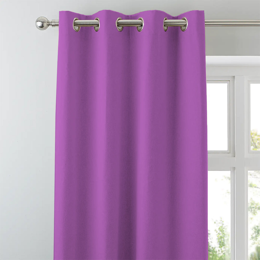 Jacquard Room Darkening Curtains in Orchid Purple Set Of 2 - (P316)