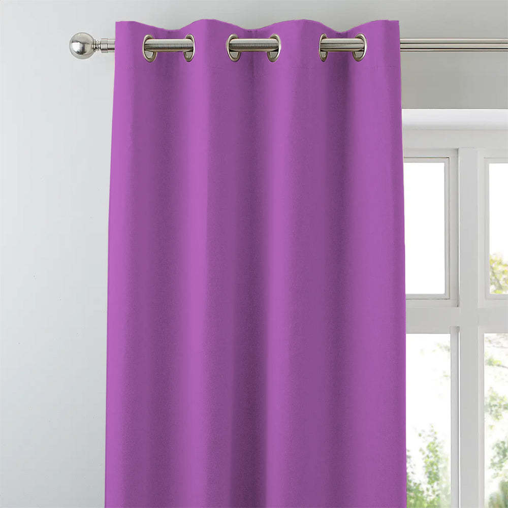 Jacquard Room Darkening Curtains in Orchid Purple Set Of 2 - (P316)