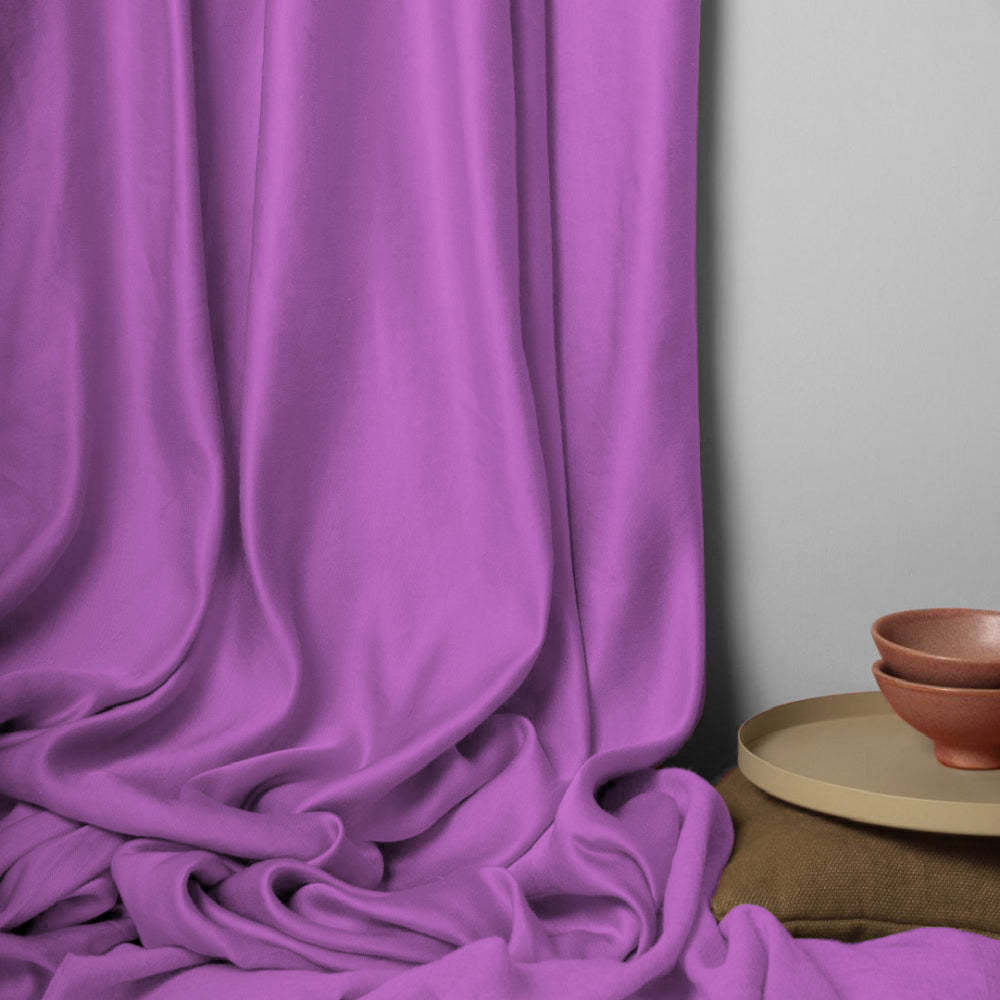 Jacquard Room Darkening Curtains in Orchid Purple Set Of 2 - (P316)