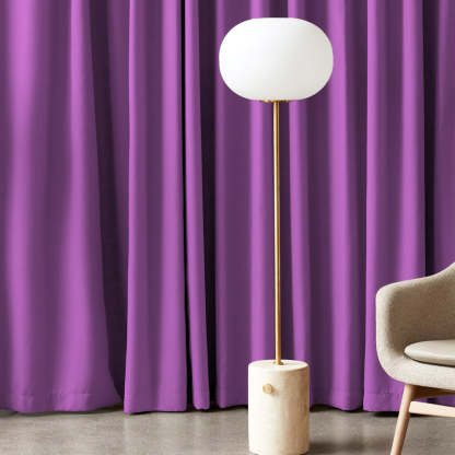 Jacquard Room Darkening Curtains in Orchid Purple Set Of 2 - (P316)