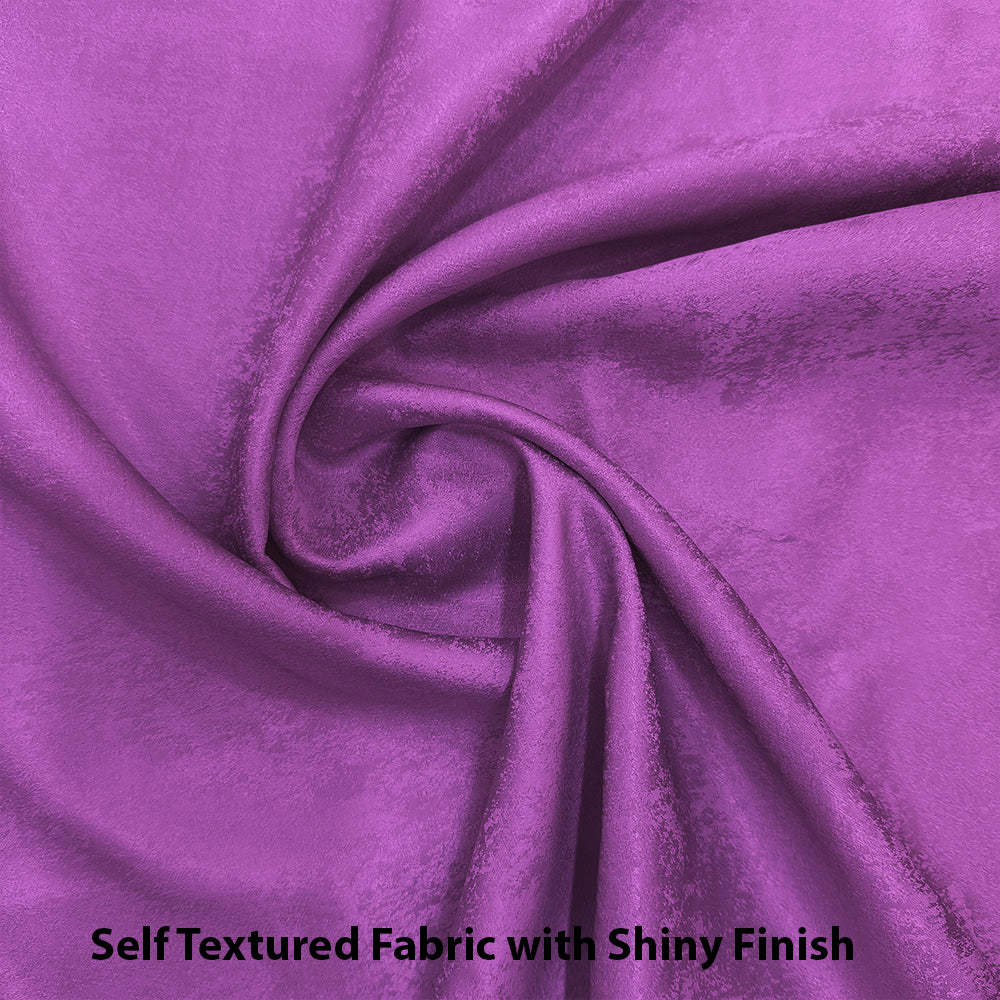 Jacquard Room Darkening Curtains in Orchid Purple Set Of 2 - (P316)