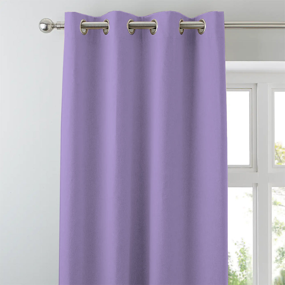 Jacquard Room Darkening Curtains in Lavender Feilds Purple Set Of 2 - (P317)