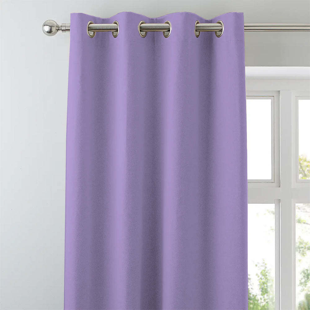 Jacquard Room Darkening Curtains in Lavender Feilds Purple Set Of 2 - (P317)