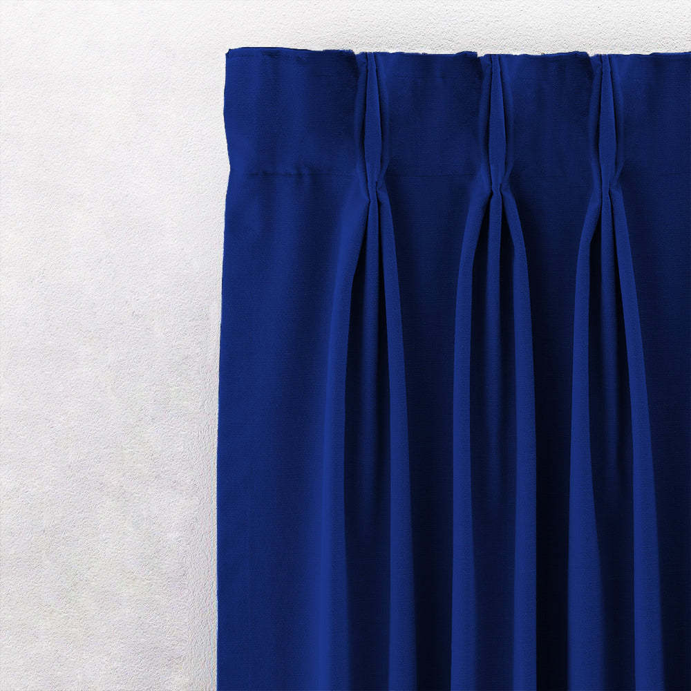 Jacquard Room Darkening Curtains in Royal Blue Set Of 2 - (P318)