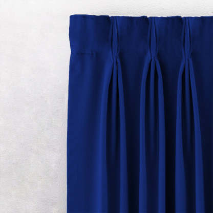 Jacquard Room Darkening Curtains in Royal Blue Set Of 2 - (P318)