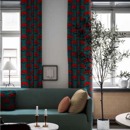Elegent Indie Print Matt Finish Room Darkening Curtain Set of 2 MTDS318A