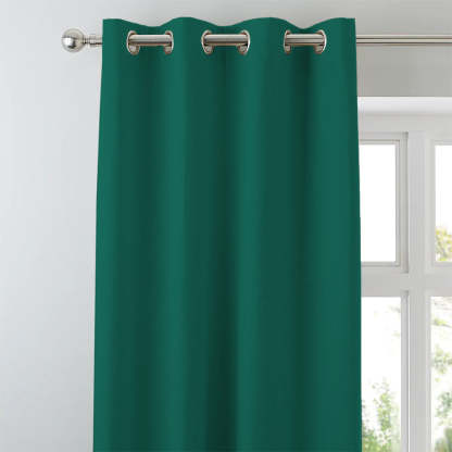Jacquard Room Darkening Curtains in Sea Green Set Of 2 - (P321)
