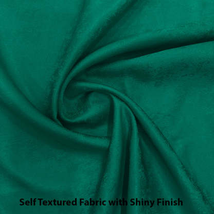 Jacquard Room Darkening Curtains in Sea Green Set Of 2 - (P321)