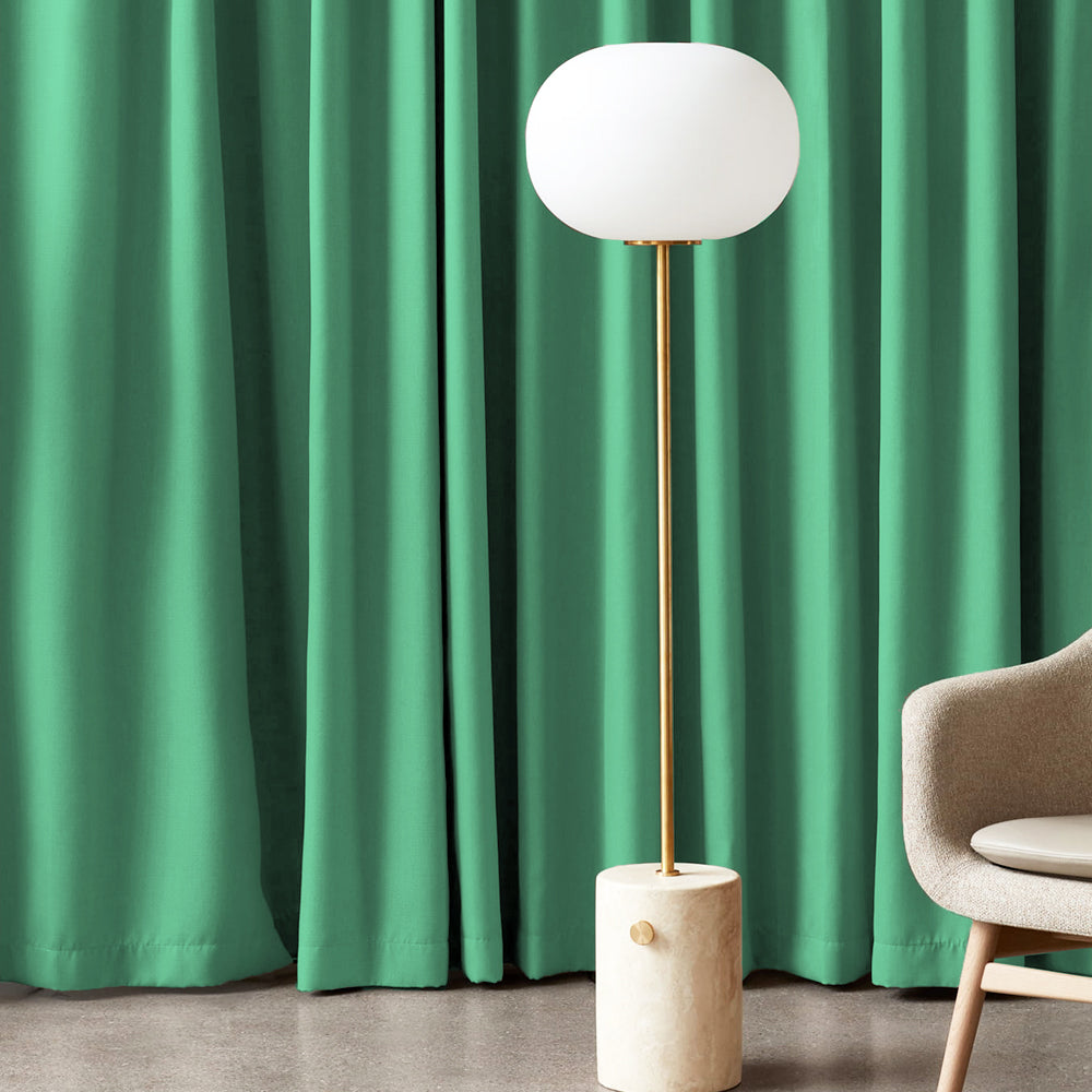 Jacquard Room Darkening Curtains in Mint Green Set Of 2 - (P322)