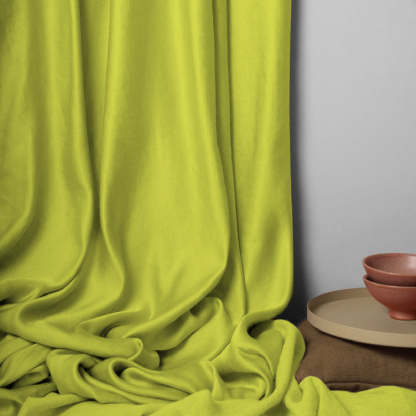 Jacquard Room Darkening Curtains in Android Green Set Of 2 - (P323)