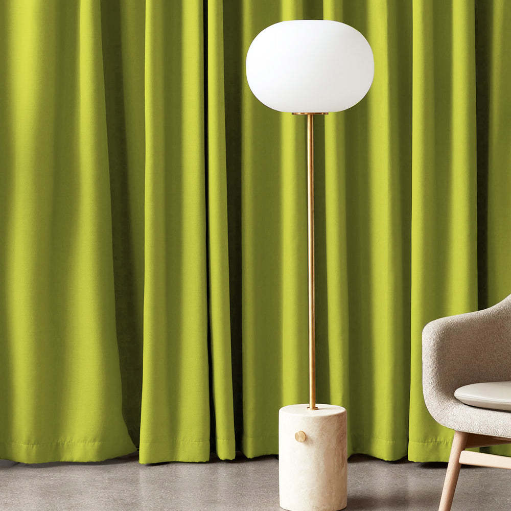 Jacquard Room Darkening Curtains in Android Green Set Of 2 - (P323)