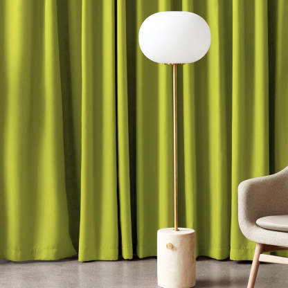 Jacquard Room Darkening Curtains in Android Green Set Of 2 - (P323)