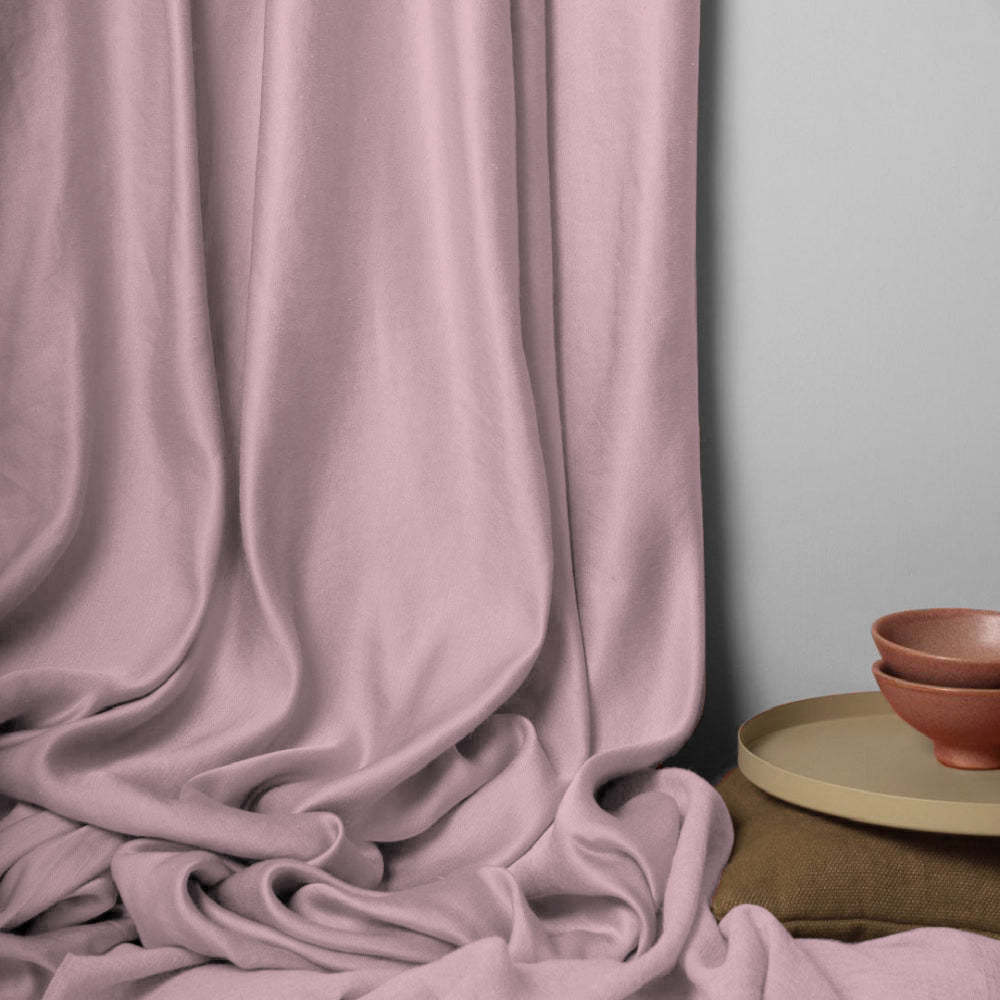 Jacquard Room Darkening Curtains in Ballerina Pink Set Of 2 - (P327)