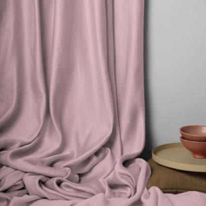 Jacquard Room Darkening Curtains in Ballerina Pink Set Of 2 - (P327)