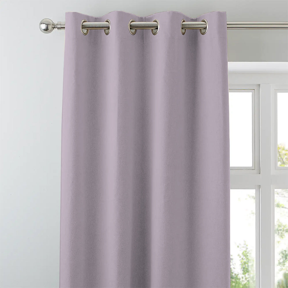Jacquard Room Darkening Curtains in Crocus Purple Set Of 2 - (P328)
