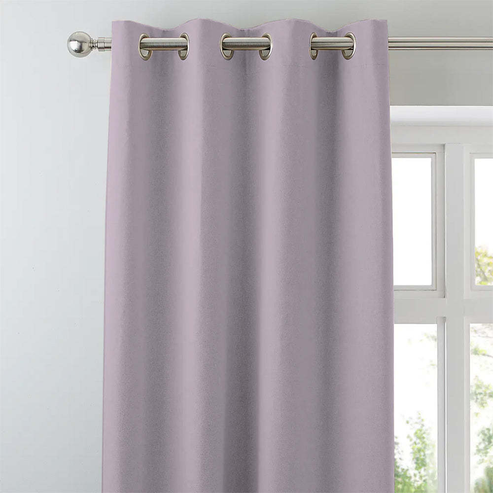 Jacquard Room Darkening Curtains in Crocus Purple Set Of 2 - (P328)