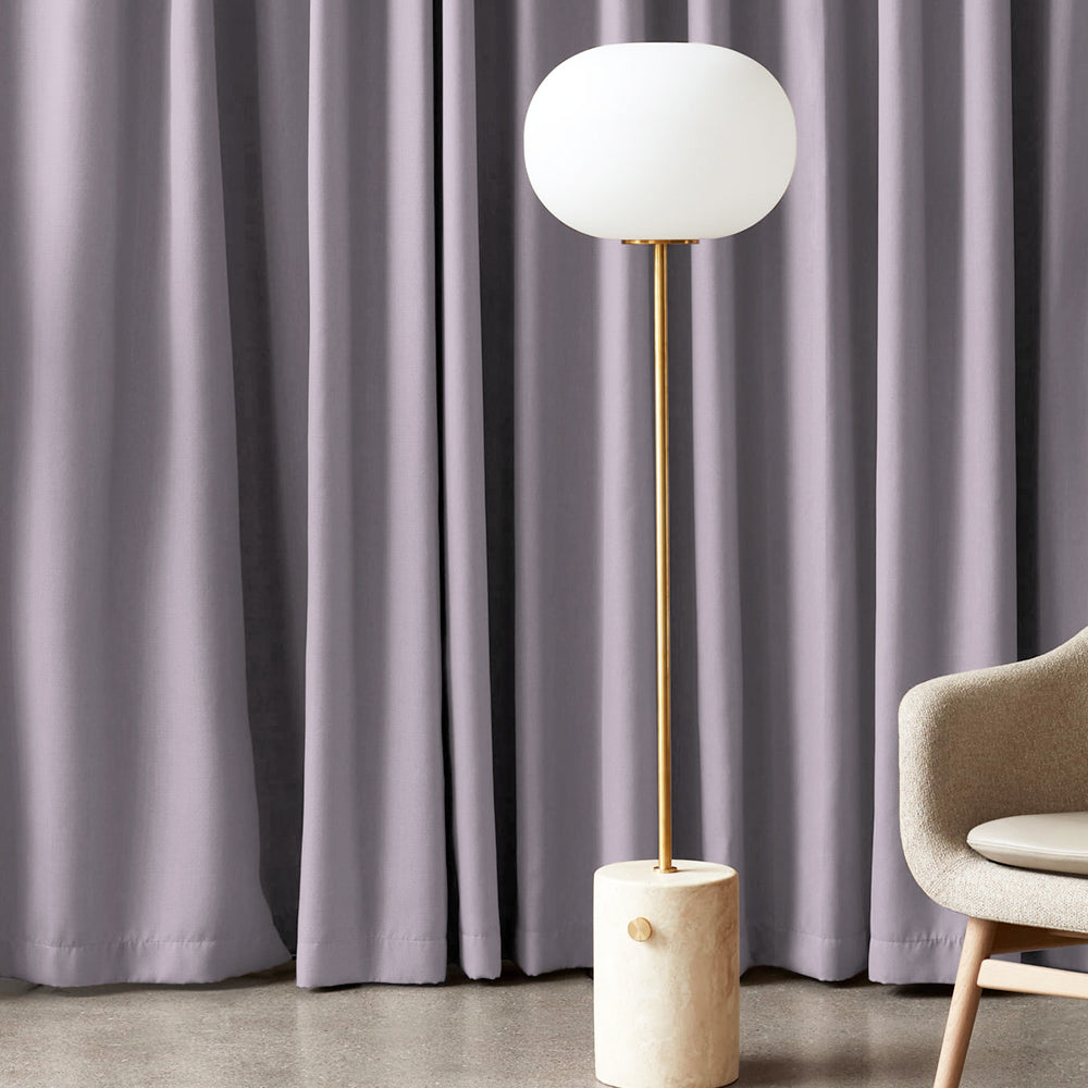 Jacquard Room Darkening Curtains in Crocus Purple Set Of 2 - (P328)