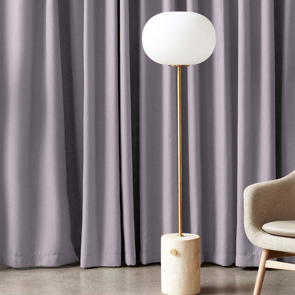 Jacquard Room Darkening Curtains in Crocus Purple Set Of 2 - (P328)