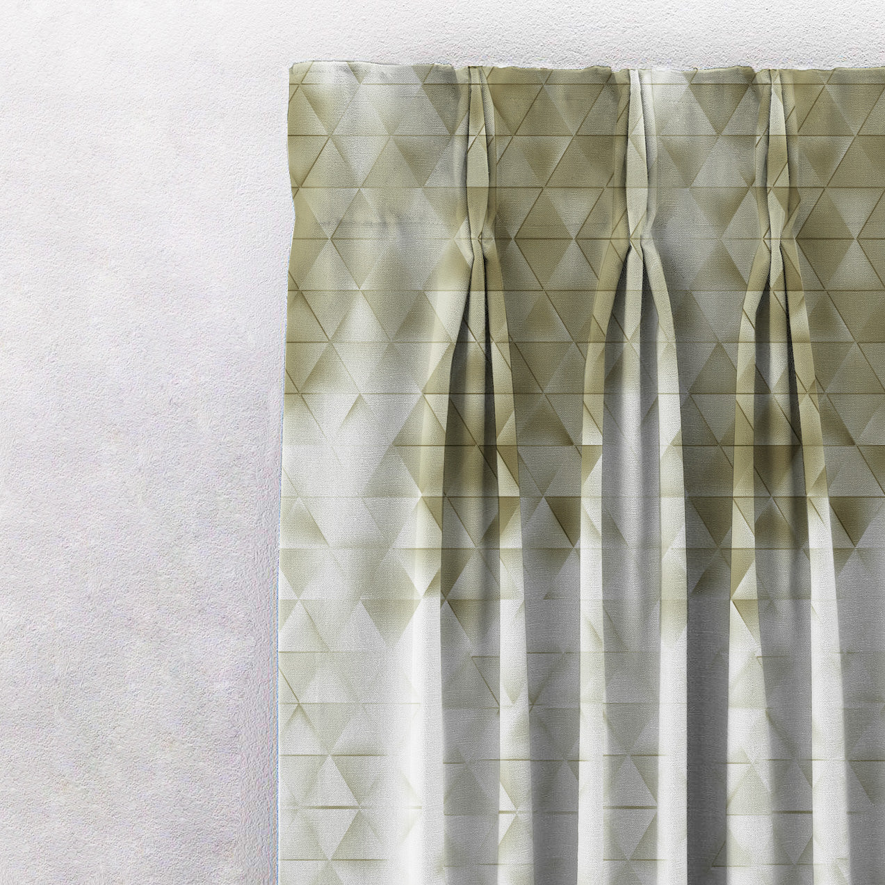 Elegent Geometric Print Matt Finish Room Darkening Curtain Set of 2 MTDS331C