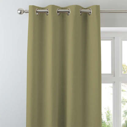 Jacquard Room Darkening Curtains in Back to Nature Green Set Of 2 - (P332)