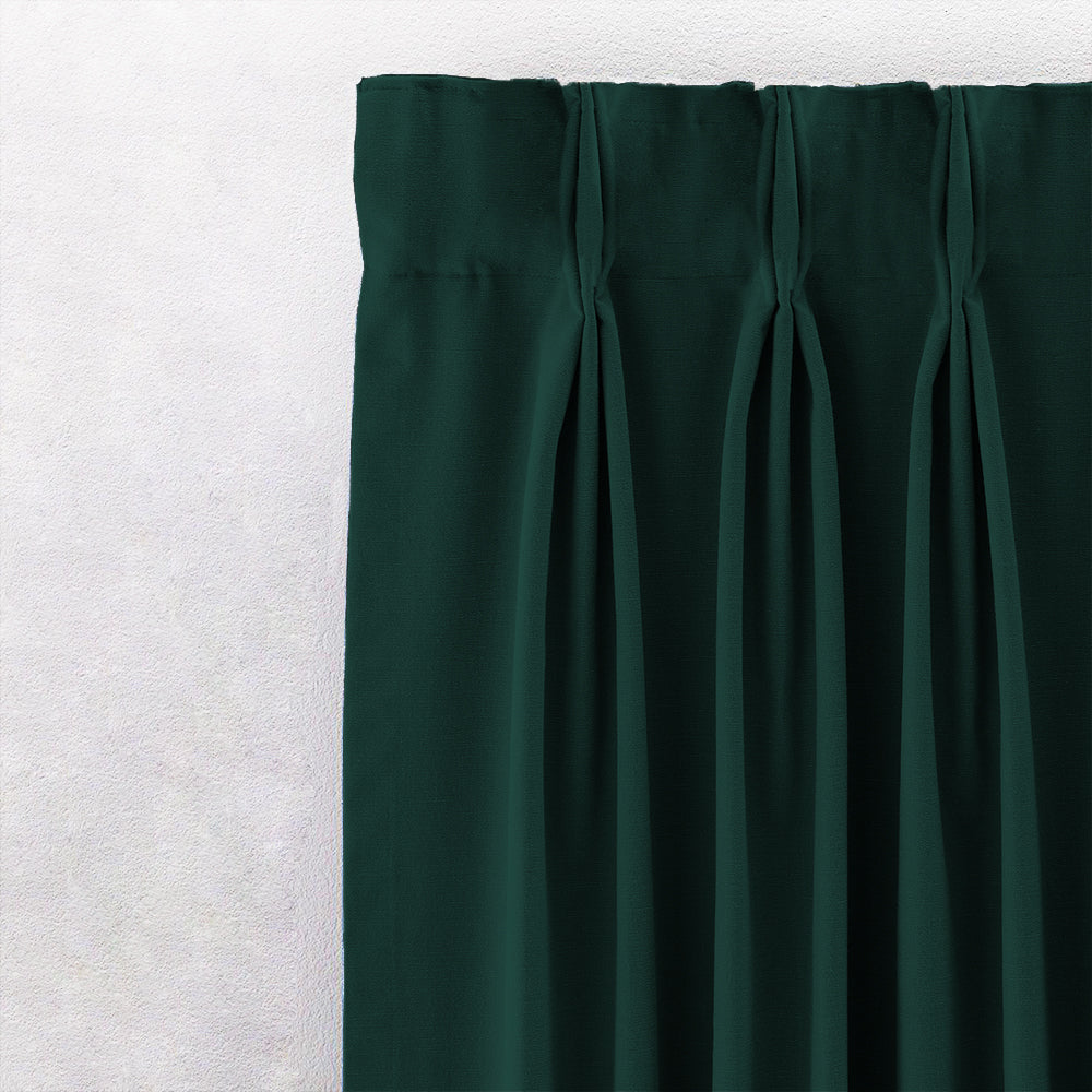 Jacquard Room Darkening Curtains in Rock Garden Green Set Of 2 - (P333)