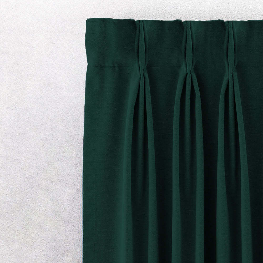 Jacquard Room Darkening Curtains in Rock Garden Green Set Of 2 - (P333)