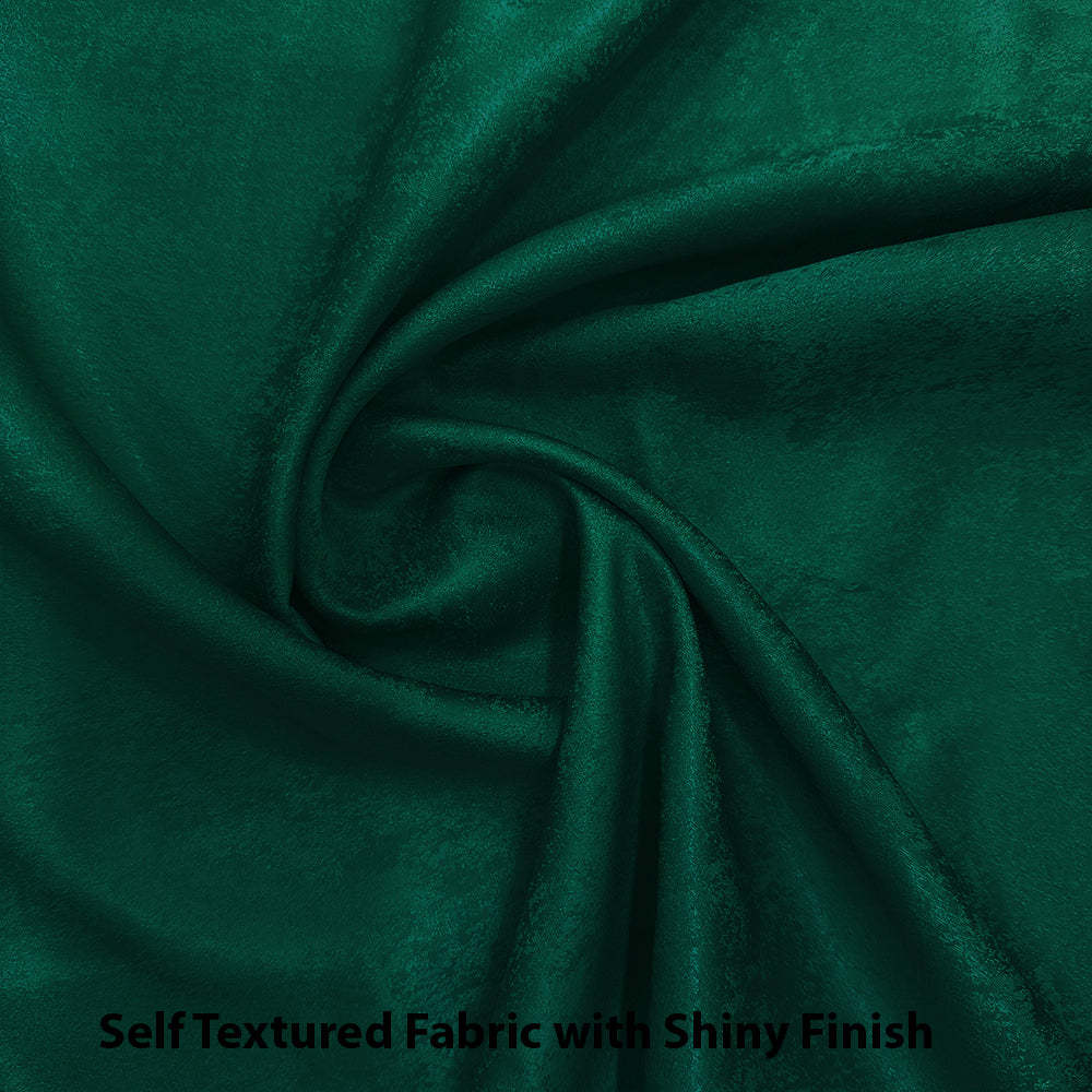Jacquard Room Darkening Curtains in Rock Garden Green Set Of 2 - (P333)