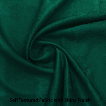 Jacquard Room Darkening Curtains in Rock Garden Green Set Of 2 - (P333)