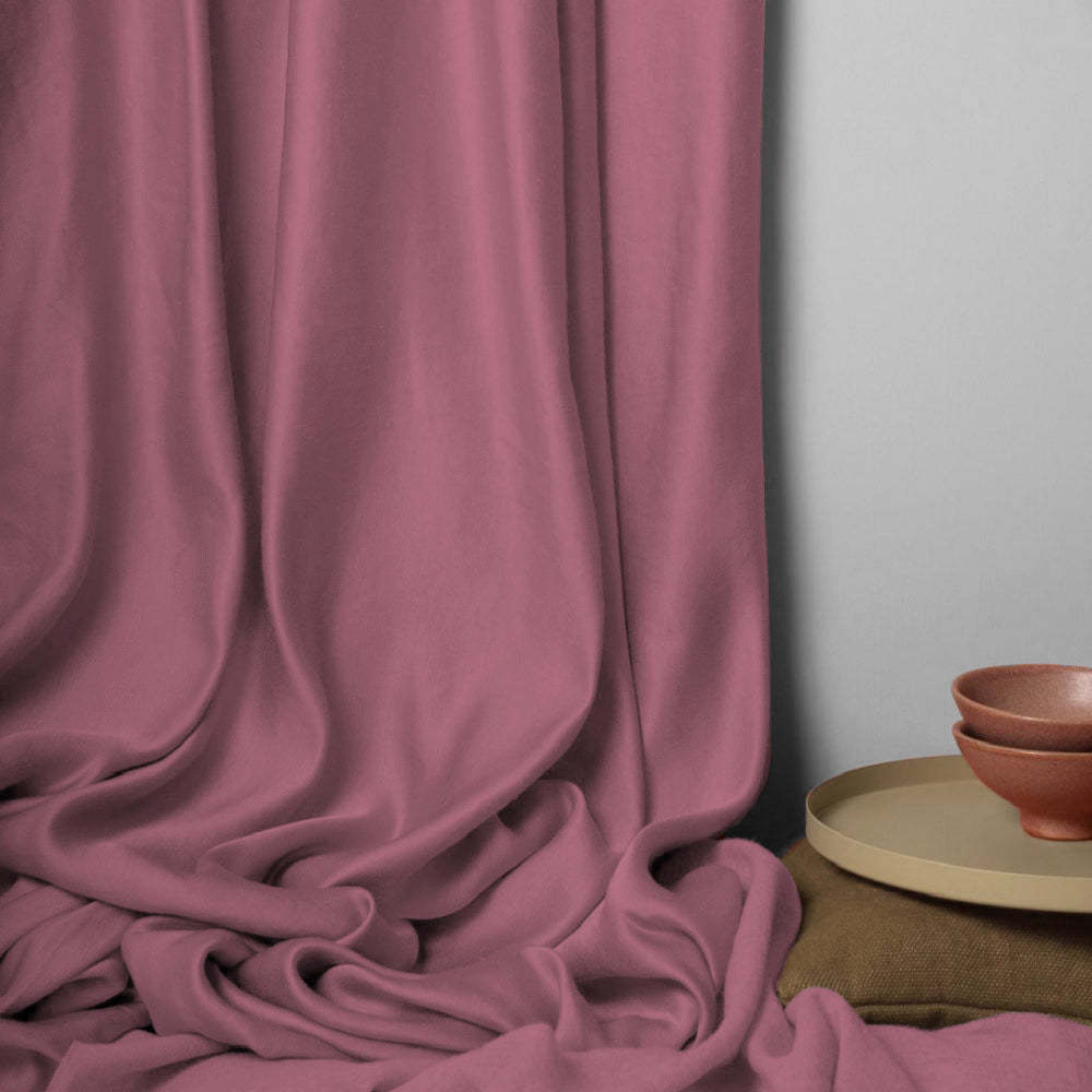 Jacquard Room Darkening Curtains in Dusty Pink Set Of 2 - (P335)