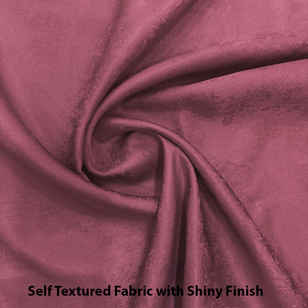 Jacquard Room Darkening Curtains in Dusty Pink Set Of 2 - (P335)